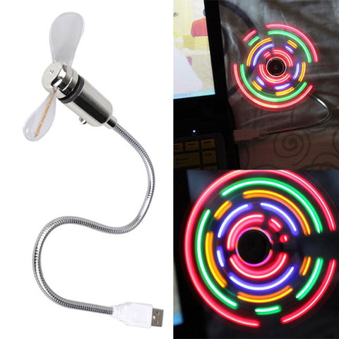 New Portable Mini USB2.0 Cool Fan with 5 Color LED Light Switchable For Laptop/Notebook/Desktop Computer High Quality