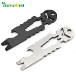 LemonBest Key Tool Multi-Tool Beer Bottle Opener /6 Specification Wrench /Crowbar/Key Chain/Nail Device /Screwdriver Can Gadgets