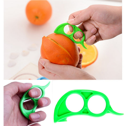 3Pcs Eco-Friendly Plastic Orange Citrus Fruit Peelers Lemon Tangerine Gadgets Kitchen Cutter Color Random